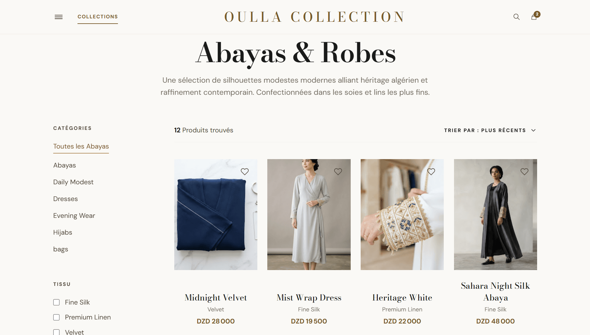 Oulla Collection E-Commerce Architecture